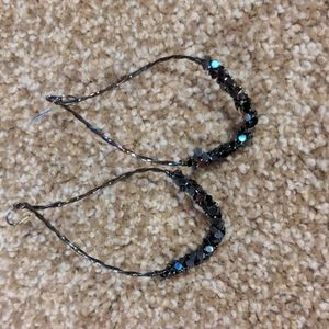 Black dangle earrings